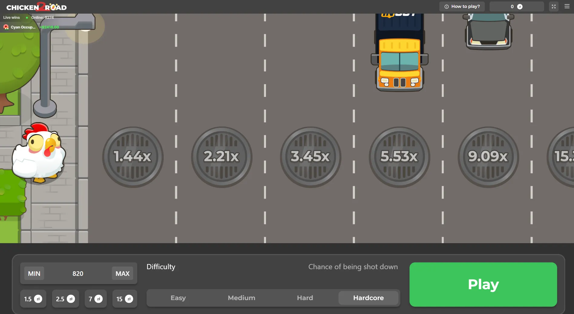Procesu Gry Chicken Road 2 game